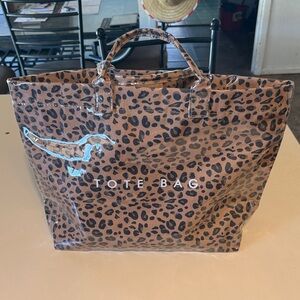 Leopard Print Tote Bag - Brown